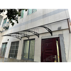 Prix usine personnalisé Design <span class=keywords><strong>moderne</strong></span> 80*300cm <span class=keywords><strong>maison</strong></span> porte d'entrée fenêtre en alliage d'aluminium cadre Polycarbonate feuille auvent - Product Image 2