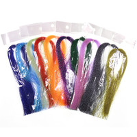 Fliegen binde materialien Flash abou Lametta Verschiedene flache glitzernde Kristall blitz Lametta Fliegen fischen Herl Baits Binde material