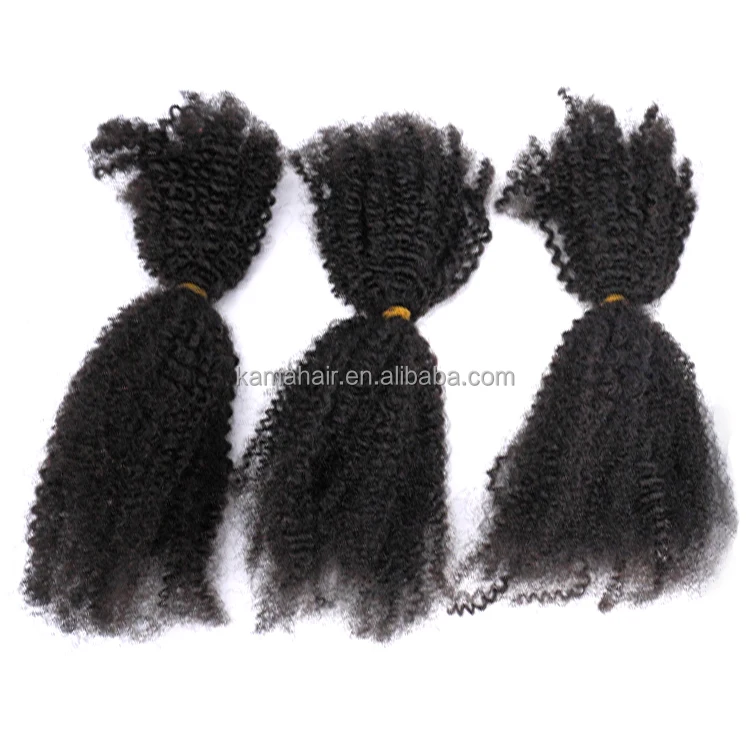 KAMA Hot Sale Afro Kinky Bulk Human Hair 4C Brazilian Hair Afro Kinkys Curly 100%  Human Hair for Braids Twist