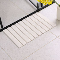 Tapis de bain en pierre de diatomée super absorbant FIGOO, séchage rapide, tapis de séchage enroulable pour salle de bain