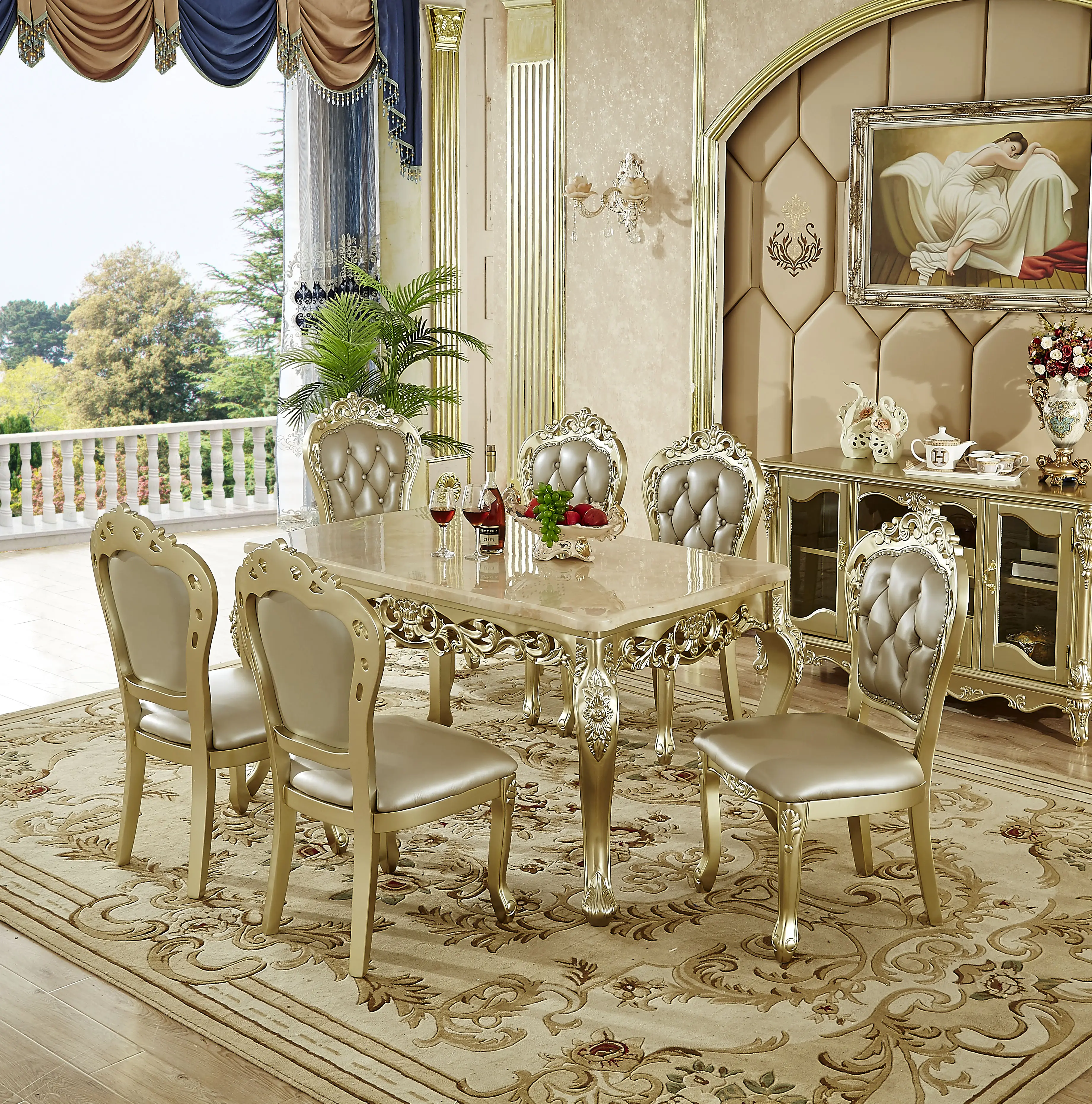 Cbmmart mobília sala de jantar, conjunto de cadeiras e cadeiras de madeira clássica mdf de luxo para sala de jantar