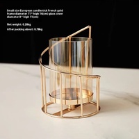 Chandelier en fer haut de gamme de style nordique romantique, ornements de luxe européens, décoration de table en métal pour dîner aux chandelles