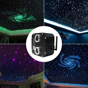 Moteur de lumière à fibres optiques à double couleur 50W, source de lumière à fibres optiques à haute luminosité, générateur de lumière RGBW pour plafond étoilé - Product Image 1