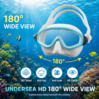Masque de natation à large champ de vision, lentille panoramique teintée, joint en silicone souple, étanche, sangle réglable pour l'entraînement en piscine et la plongée avec tuba