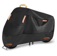 Housse de moto en gros imperméable en Oxford 300D résistante aux UV pour extérieur avec bandes réfléchissantes et trous de verrouillage