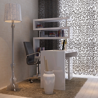 Bureau spécial en forme de L Mobilier ergonomique Ensemble de bureau et de chaises Accessoires d'armoire