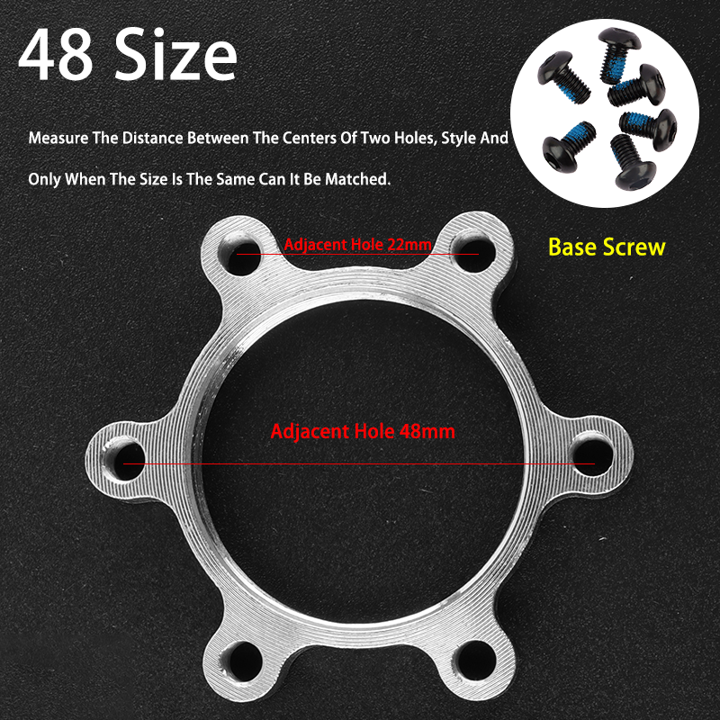 48mm+6 vis argentées