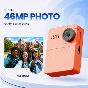 กล้องพกพา Flip Lens ความละเอียด 46MP กล้องดิจิตอลขนาดเล็ก หน้าจอ 1.3 นิ้ว มุมกว้าง 130 องศา กล้องเซลฟี่ กล้องวีล็อก พร้อมหน่วยความจำในตัว - Product Image 5