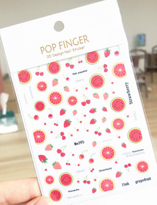 Summer Fun 3D Fruit Design Nail Stickers New Cute Plastic Summer Sandía Fresa Arándanos Hojas <span class=keywords><strong>Flamingo</strong></span> Impreso <span class=keywords><strong>Nails</strong></span> - Product Image 2