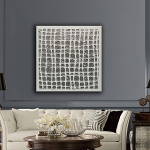 Nghệ thuật đương đại sơn dầu trên vải kết cấu kết cấu bạc màu Xám sơn hiện đại nhà văn phòng trang trí trừu tượng tường nghệ thuật - Product Image 4