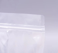 Sachets en plastique transparents à fermeture éclair à fond plat pour l'emballage de riz de fruits secs