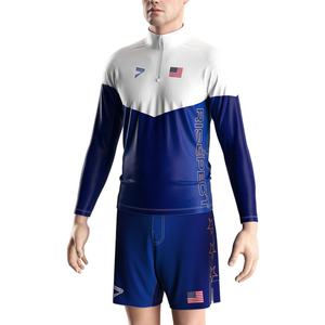 Sudadera con capucha deportiva de poliéster ligero, de secado rápido, con cremallera de 1/4, corte ajustado, para lucha libre, OEM del fabricante - Product Image 5