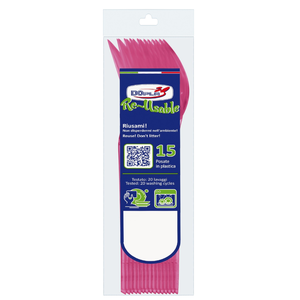 SET DI 15 CUCCHIALI COMPATTI IN PLASTICA FUCHSIA - Product Image 1