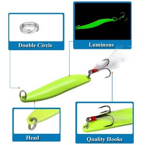 Señuelo de Pesca Luminoso Jigging Soul JL5 de 10g, Cuchara de Plomo para Río y Lago, Cebo Artificial Duro con Anzuelos - Product Image 3