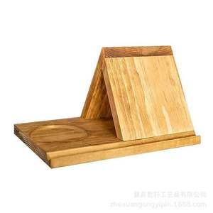 ที่วางหนังสือไม้เนื้อแข็งรูปสามเหลี่ยมพร้อมฐานถ้วย ดีไซน์เรียบง่ายสำหรับขาตั้งอ่านหนังสือสำหรับผู้ใหญ่ใช้ในบ้านและสำนักงาน - Product Image 5