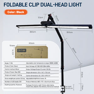 Lampe de bureau LED numérique intelligente DC moderne en gros pour OEM, avec bras réglable, fixation par pince, USB, gradation précise, éclairage de travail pour - Product Image 6