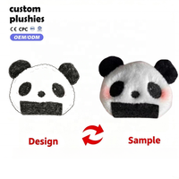 Porte-clés en peluche visage de panda mignon, mini poupée en peluche panda sushi, pendentif de sac Kawaii, accessoire de sac à dos, cadeau pour enfants