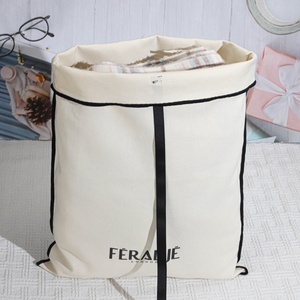 Enveloppe en coton biologique personnalisée emballage de vêtements sac à poussière avec cravate enveloppe coton lin <span class=keywords><strong>livre</strong></span> chaussure <span class=keywords><strong>pochette</strong></span> à poussière - Product Image 4