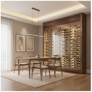 Star Products Mirror-finished Wine <b>Cabinet</b> Stainless-steel Cooling Rack Cellar Humidity Control <b>Tall</b> Wine <b>Cabinet</b> - Product Image 5