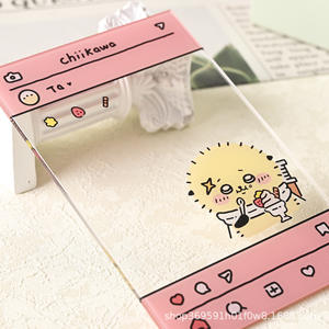 Carte photo personnalisée Anime Créez votre propre design Carte photo personnalisée en plastique personnalisée avec impression claire découpée au laser diamant OEM/ODM - Product Image 6