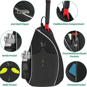 <span class=keywords><strong>Borsa</strong></span> sportiva a tracolla per racchetta da Tennis da spiaggia con borsone da Tennis per uomo e donna - Product Image 4