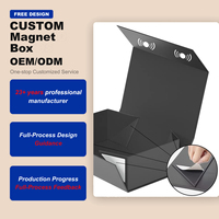 Boîte cadeau magnétique pliable de luxe personnalisée, matériaux recyclés, doublure en éponge, emballage en papier rigide pour cosmétiques, bijoux, cadeaux
