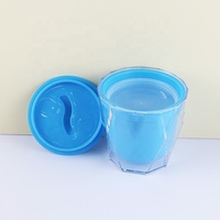 Pot à bougie en plastique vide de 120ml et 200ml avec couvercle pour cosmétiques et lotions.