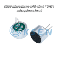 Microphone électret capacitif AI-KSEN 52DB avec tête de micro 6 * 5 mm, 7 * 9, 6 * 2,2, sans broche