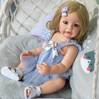 Nouvelle poupée reborn en silicone de 55 cm, corps entier, fille, princesse, détaillée à la main, jouets pour filles, poupées reborn en silicone pour filles