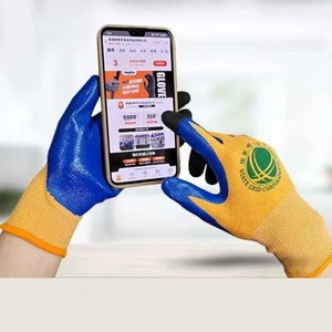 Gants de sécurité industriels personnalisables en gros, directement de l'usine, avec paume micro-plissée antidérapante et résistante à l'huile, double protection - Product Image 4