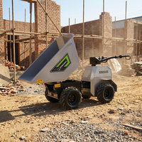 Offerta Speciale: Mini Dumper Elettrico Rhinoceros 500kg con Batteria al Litio 1.5kWh, Camion Ribaltabile Compatto con Benna da 0.28 m³ e Caricatore Frontale Alto