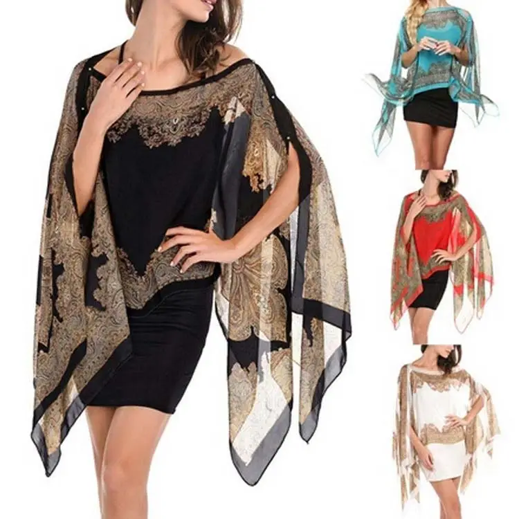 Womens Bikini Beach Wear Cover Up Clothing Printed Colorful Beachwear Kaftan