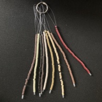 50pcs/chaîne pré-chargé Micro anneaux liens perles perles doublées de Silicone pour outil d'extensions de cheveux