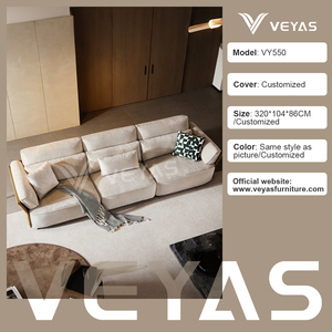 Canapé modulaire en laine naturelle, rembourrage respirant et chaud avec régulation de la température, confort pour salon de villa moderne - Product Image 6