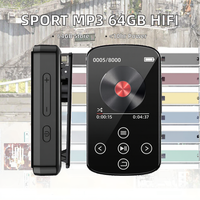 Reproductor de música MP4 deportivo de alta calidad con pantalla táctil Memoria de 64GB Clip Lavalier HIFI Capacidad BT-Material plástico duradero