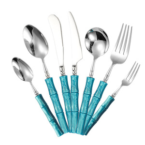 304 Stainless Steel Cutlery <b>Set</b> Knives Forks Spoons European American Style Hotel Durable Dinnerware <b>Set</b> - Product Image 4