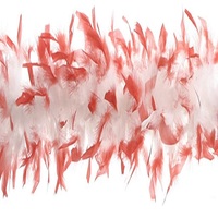 Bufanda roja Boa de plumas de pavo para mujer, fiesta en casa, boda, decoración de Navidad, ropa artesanal, disfraz, vestido de baile, accesorios de Cosplay