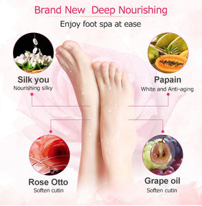 Emballage personnalisé, meilleur travail des pieds du japon, lait de chèvre hydratant exfoliant pour bébé, masque boulochage à l'aloe Vera - Product Image 4