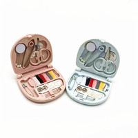 Logo personnalisé carré mini portable bricolage couture couture kit d'outils boîte pour le ménage école