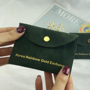 Bolsa de Terciopelo Suave para Joyería al por Mayor con Solapa y Cierre a Presión - Bolsa de Almacenamiento de Regalo de Joyería de Gamuza con Logotipo Personalizado para Reloj - Product Image 6