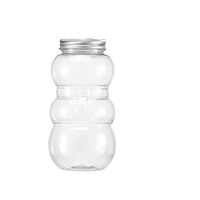 Bouteille en plastique PET de Noël en forme de bonhomme de neige de 500 ml, personnalisable en gros, avec bouchons en aluminium de 53 mm
