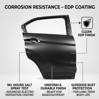 Coque de porte arrière nue pour Mitsubishi Eclipse Cross GK 2022-2025, Référence OE : 5730B869, 5730B870