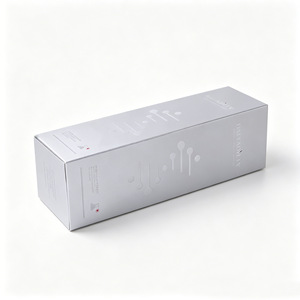 Caja de embalaje cosmético personalizada Lilan, cartón de 350 g/m², caja de regalo plateada para cuidado de la piel, aceite esencial, mascarilla facial - Product Image 1