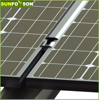 Système de montage BIPV personnalisé en forme de M pour abri solaire, avec poutre de drainage des eaux pluviales, support solaire étanche pour abris de toit et carports, résistant aux charges de vent