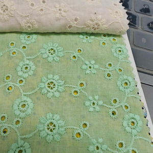 Tela de Encaje de Algodón Suizo, Tela Bordada con Patrones Florales para Vestidos, Camisas y Pantalones para Niños - Product Image 5