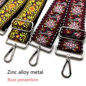 الأكثر مبيعًا قماش الجاكار نمط حزام Crossbody قماش سميك واسع قابل للتعديل مريح حزام الكتف - Product Image 5