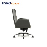 Chaise de bureau de direction en cuir de luxe ergonomique et mobile pour salle d'attente, fabriquée par EGROspace Factory