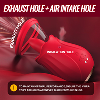 Vibrateur Rose 2-en-1 Sans Fil Tactile Étanche IPX7 avec Contrôle Vidéo et Sonore, Lèche-Clitoris et Succion, Tasse Amovible et Langue Rotative à 360°