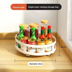 360Rotation Spice Rack Organizer Jar Cans Non-Skid <b>Storage</b> <b>Tray</b> for Seasonings Kitchen <b>Storage</b> Rack Kitchen Accessories - Product Image 6