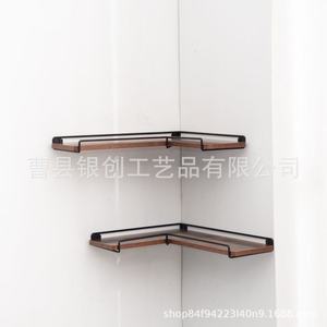 <b>Wall</b> <b>Mounted</b> Iron <b>Shelf</b> Rectangle Black Multifunction Storage Living Room <b>Wall</b> Decoration - Product Image 5